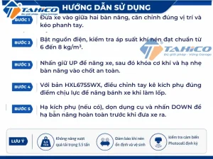 Cầu nâng cắt kéo Hauvrex HXL6755P/HXL6755W/HXL6755WX 10 Hướng dẫn sử dụng sản phẩm Cầu nâng cắt kéo Hauvrex HXL6755P/HXL6755W/HXL6755WX.