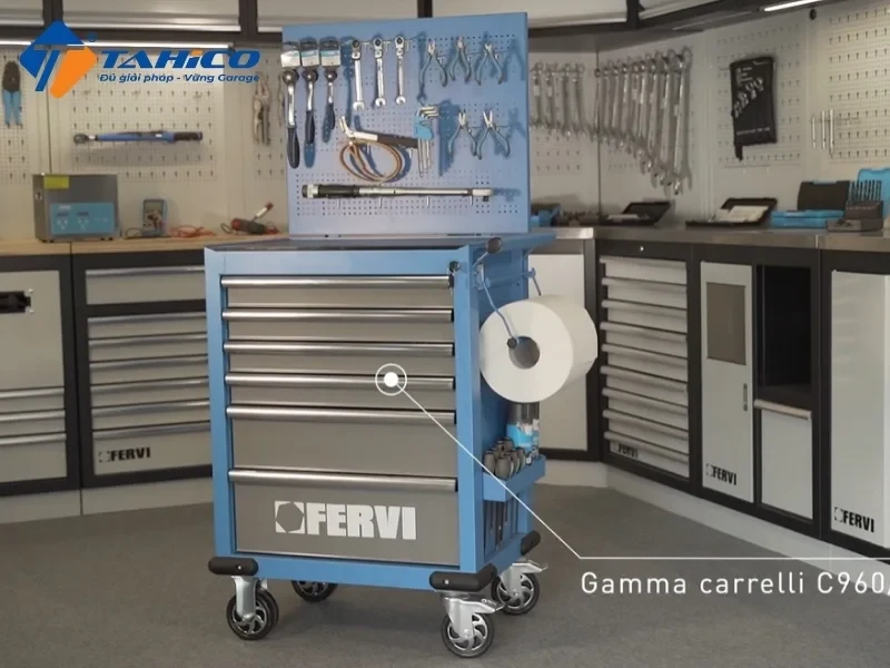 Tủ Đồ Nghề Sửa Xe Máy: Cách Chọn & Bảng Giá Mới 2026 4 Xe đẩy đồ nghề 3-4 khay hở lắp bánh cao su đặc di chuyển linh hoạt